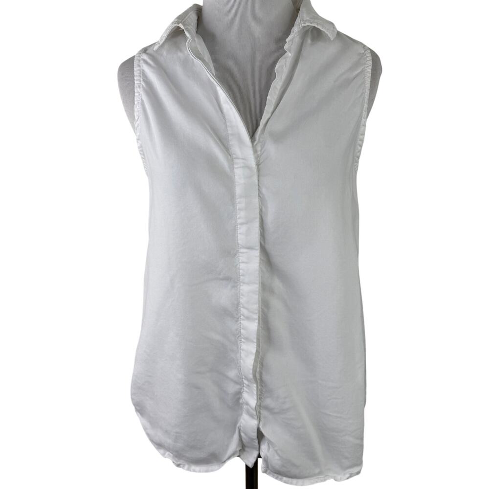 Cloth & Stone Women's White Sleeveless Button Up Shirt Size XS
